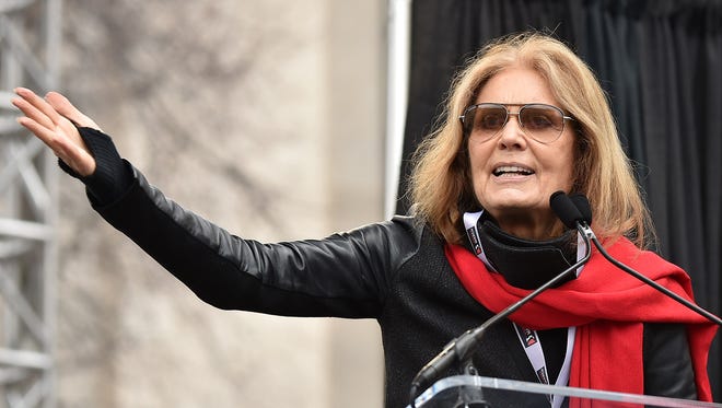 Gloria Steinem speaks during the Women's March on Washington.