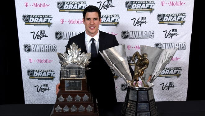 Pittsburgh Penguins forward Sidney Crosby won the Conn Smythe Trophy (playoff MVP) and the  Maurice "Rocket" Richard Trophy (most goals).