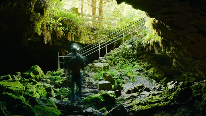 Washington: When you head to Washington, beautiful forests and snowcapped mountains are just half the adventure. Some of the state's best bucket list destinations rest below the earth's surface. The Mount St. Helens Ape Cave Lava Tube ($5) is the longest lava tube in the continental USA. It's named for the Sasquatch sightings in the area. Start with the easy lower Ape Cave, which is .75 miles long. Marvel at "Meatball," a lava ball wedged above the cave floor. For a more strenuous adventure, challenge yourself in the upper Ape Cave. As you travel the 1.5-mile tube, you'll scramble over 27 boulder piles and climb up an 8-foot lava fall.