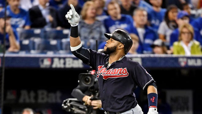 DH Carlos Santana, Indians: Santana is a power hitter who bats leadoff, because of his patient approach at the plate.