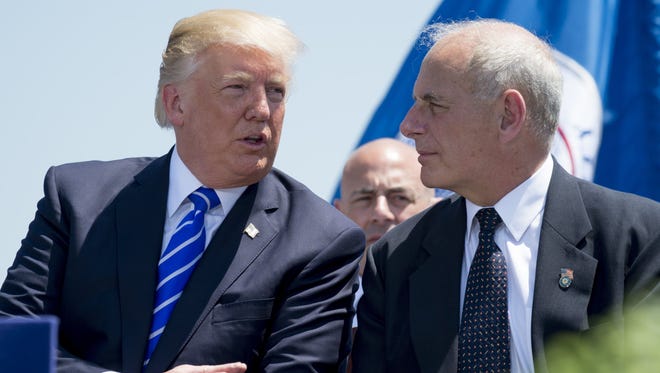 President Trump and John Kelly, his new chief of staff.