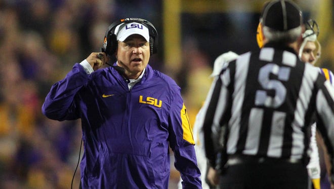 LSU coach Les Miles was fired four games into his 12th season with the school.
