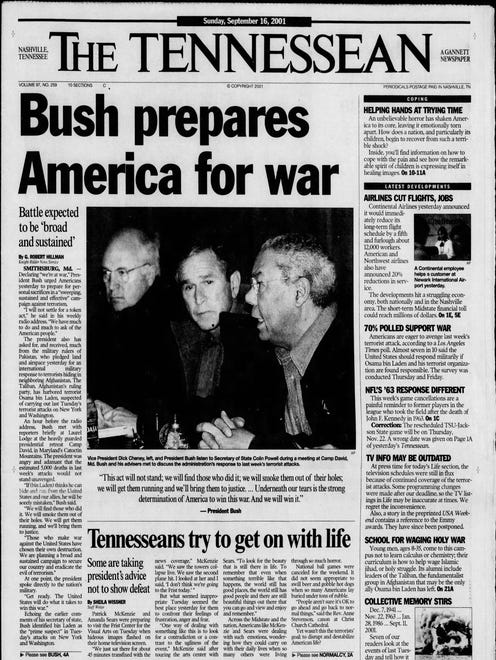 The Tennessean on Sept. 16, 2001.