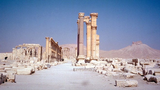 This photo from 1999 shows some of the ruins at Palmyra in Syria.