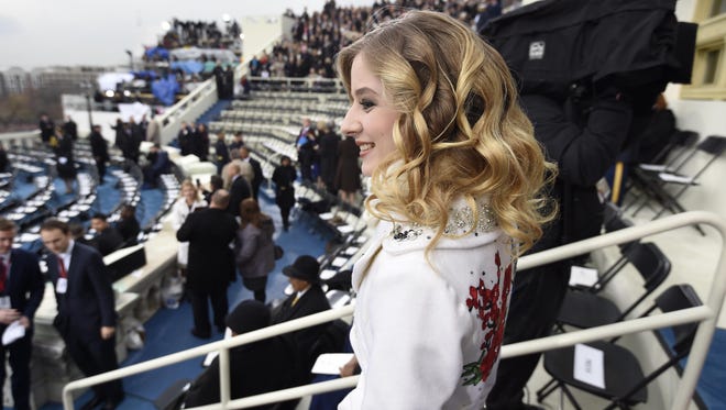Recording artist Jackie Evancho arrives for the Presidential Inauguration of Donald Trump at the US Capitol.
