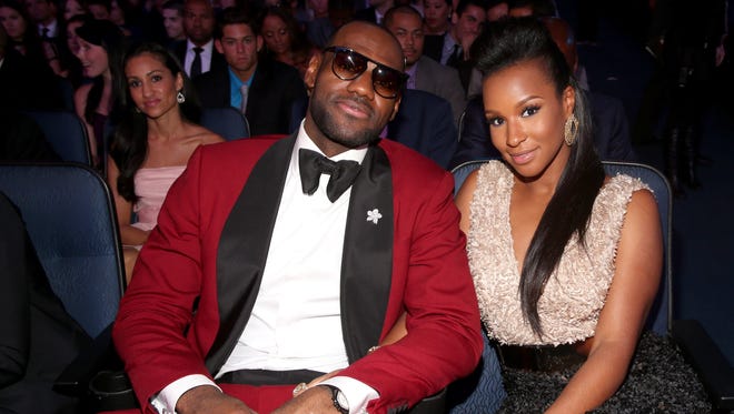LeBron James and Savannah Brinson attend The 2013 ESPY Awards at Nokia Theatre L.A. Live on July 17, 2013 in Los Angeles, California.