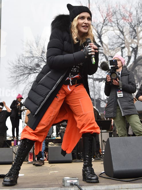 Madonna performs during the Women's March on Washington.