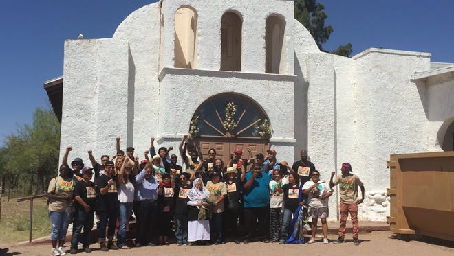 A group opposing President Donald Trump's policies and calling itself the Caravan Against Fear traveling from California across the Southwest has joined the Tohono O'odham Nation's fight against Trump's border wall.