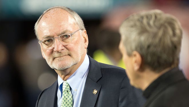 Athletic director Jack Swarbrick says Notre Dame will not join the ACC for football, despite recent rumors that the Irish had discussions with the league.