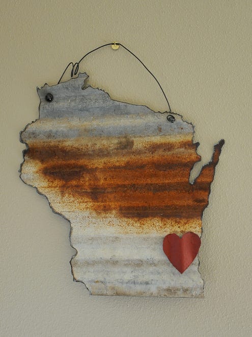 Kathy O'Brien Sorensen is a fan of rusted metal, as in this piece of art.