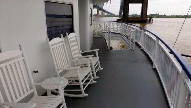 2nd, 3rd and 4th Deck have open terraces overlooking the bow.