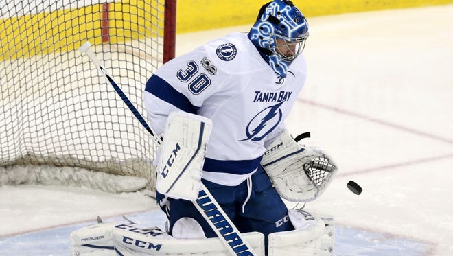 Ben Bishop has a 2.55 goals-against average and .911 save percentage this season.