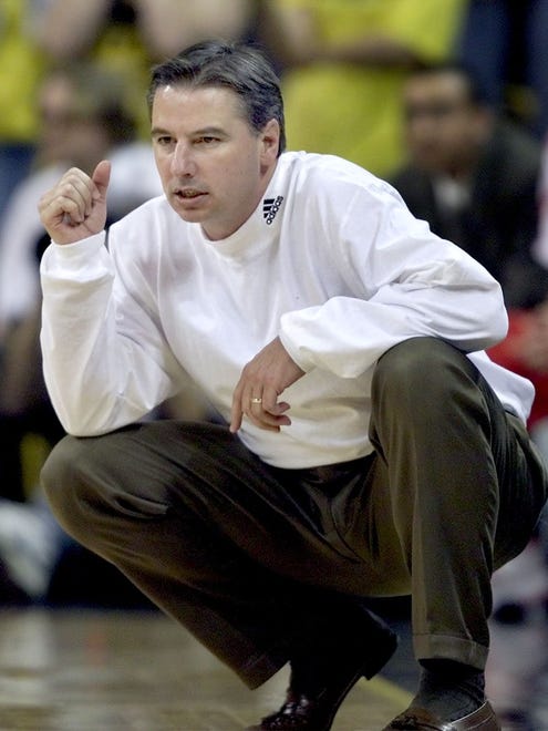 Iowa State head coach Larry Eustachy watches his team in action against Iowa in Saturday, Dec. 9, 2000, in Iowa City. Eustachy told reporters he thought the Cyclones would be 5-2 at this point in the season. "To be 6-1 is great," he said.