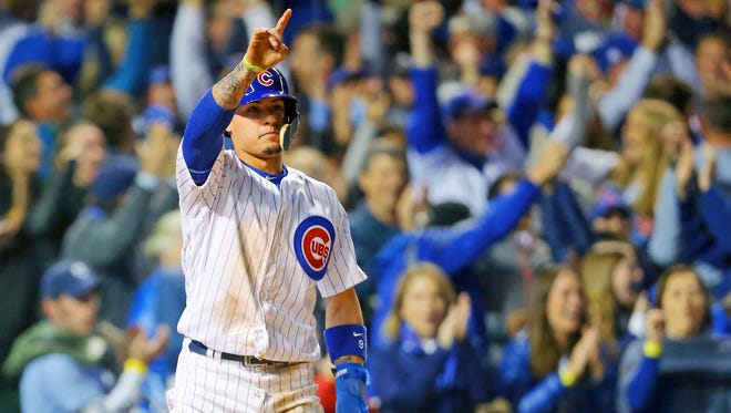 Javier Baez ha three hits, including a decisive home run, in the first two games of the NL Division Series.