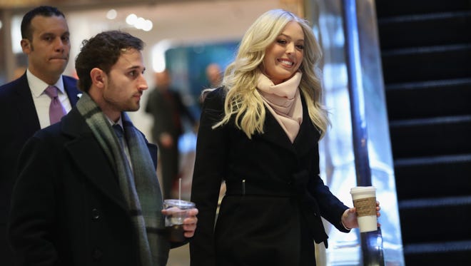 Tiffany Trump walks through the lobby of Trump Tower in New York City. Her father Donald Trump is to be sworn in as the 45th President of the United States on Jan. 20.