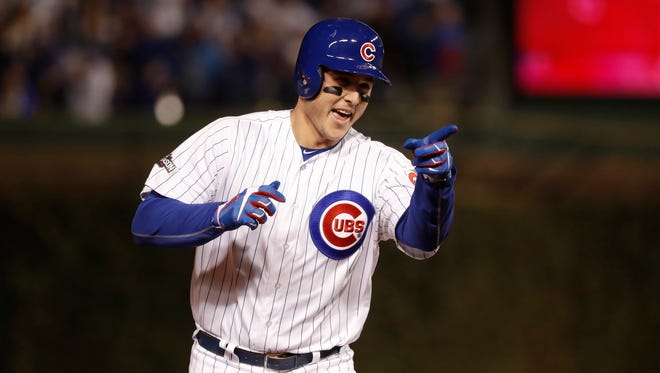 1B Anthony Rizzo, Cubs: Rizzo busts out of a 2-for-26 slump by going 7 of 14 with two homers and five RBI over the last three games of the NLCS.