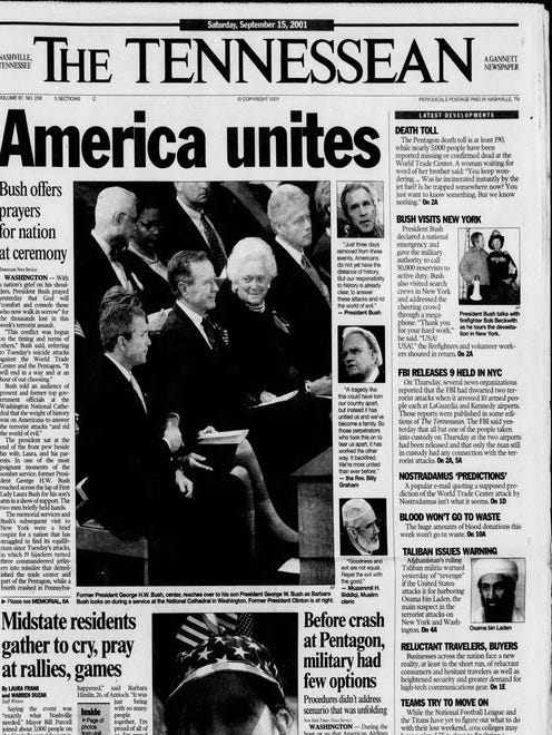 The Tennessean from Sept. 15, 2001.