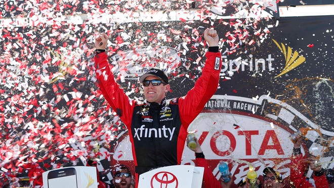 April 24: Carl Edwards wins the Toyota Owners 400 at Richmond International Raceway.