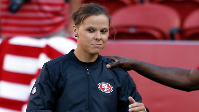 San Francisco 49ers assistant coach Katie Sowers came out in an interview.