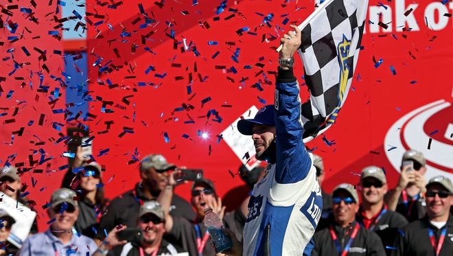 Oct. 9: Jimmie Johnson wins Bank of America 500 at Charlotte Motor Speedway to clinch a berth in the third round of the Chase.