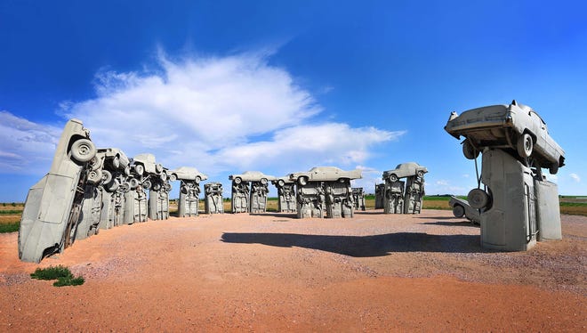 Nebraska: Carhenge
Price: Free
Location: Western Nebraska
Jim Reinders designed Carhenge to look a lot like the actual Stonehenge site in England and dedicated the monument on the summer solstice in June 1987. Visit this immense car sculpture for free and be sure to check out the on-site gift shop.