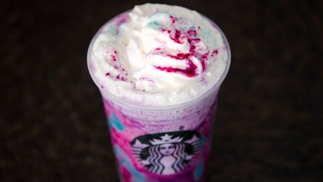 A Starbucks Unicorn Frappuccino drink was released April 19.