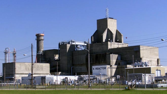 A former reactor at the Savannah River Site nuclear reservation in South Carolina, about 25 miles southeast of Augusta, Ga., is one of two on the 310-square-mile site that now is used to consolidate and store nuclear materials. The K Reactor building, shown Nov. 29, 1999, stores plutonium.