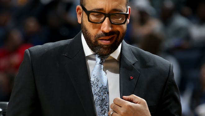Memphis Grizzlies head coach David Fizdale during the game against the Cleveland Cavaliers.