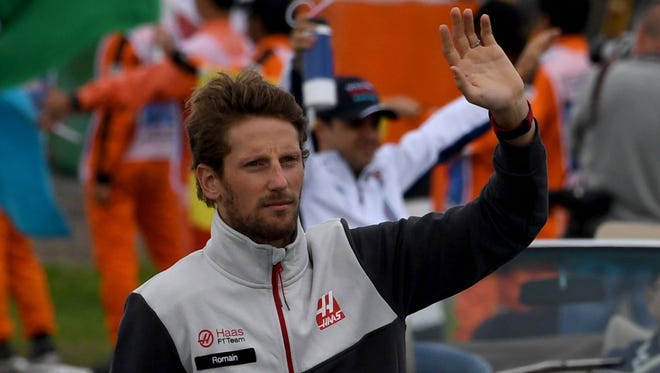 Haas F1 Team's Romain Grosjean, shown here during the drivers' parade in Japan earlier this month, is hoping for a similar reception in Austin.