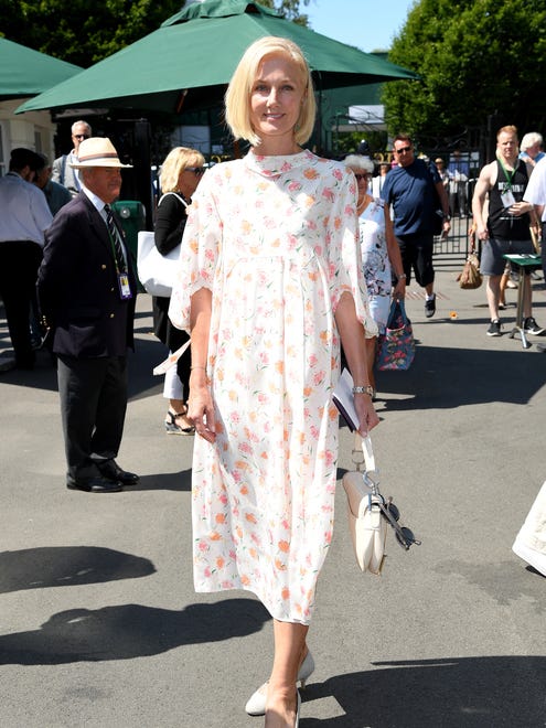 Joely Richardson (Nip/tuck, The Tudors) attends day seven at the All England Lawn Tennis and Croquet Club.