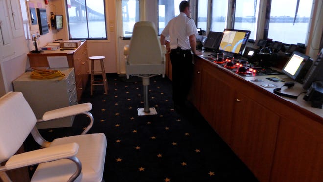 Guests can visit the ship's modern pilot house on guided tours on select days when the ship is in port.