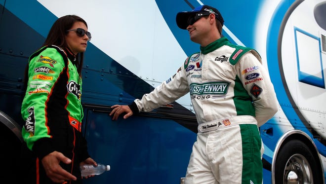 Danica Patrick and Ricky Stenhouse raced in the Nationwide Series' inaugural event at Indianapolis Motor Speedway, in May 2012. She finished 35th; he was ninth.