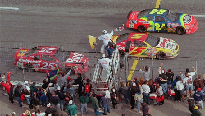 Jeff Gordon (24), Terry Labonte (5) and  Ricky Craven (25) led Hendrick Motorsports to a 1-2-3 finish at the 1997 Daytona 500. Gordon would win the Daytona 500 twice more: in 1999 and 2005.